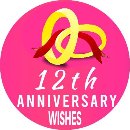 12th Anniversary Wishes