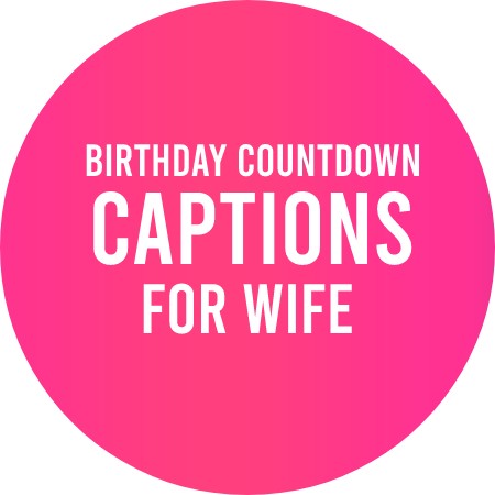 Birthday Countdown Captions For Wife