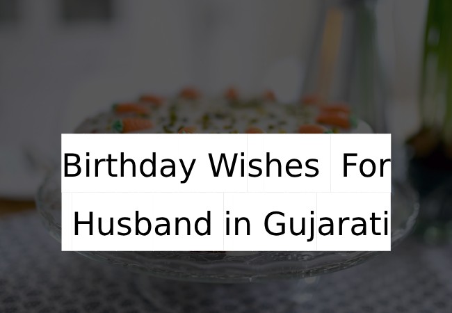 Birthday Wishes For Husband in Gujarati