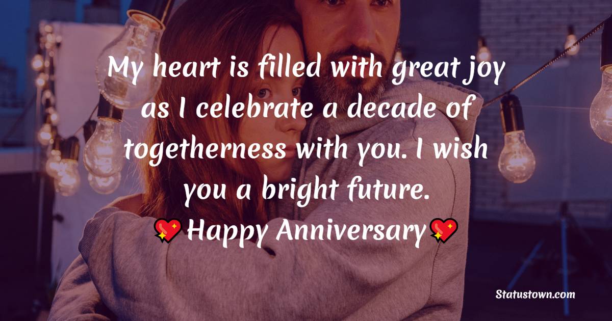 10th Anniversary Wishes for Husband