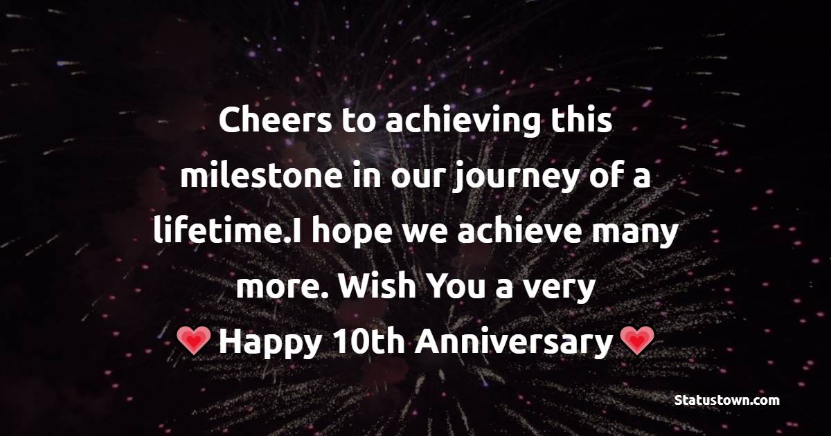 10th Anniversary Wishes for Wife
