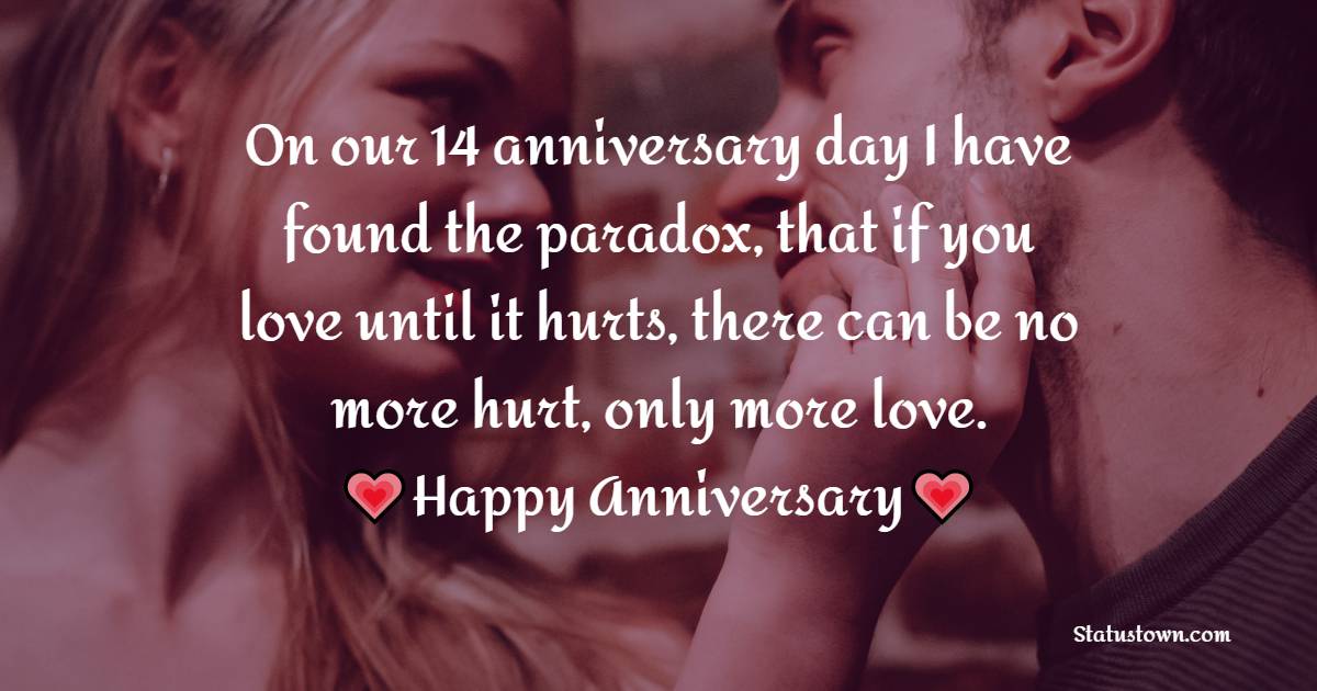 20+ Heart Touching 14th Anniversary Messages, Wishes, Status, and ...