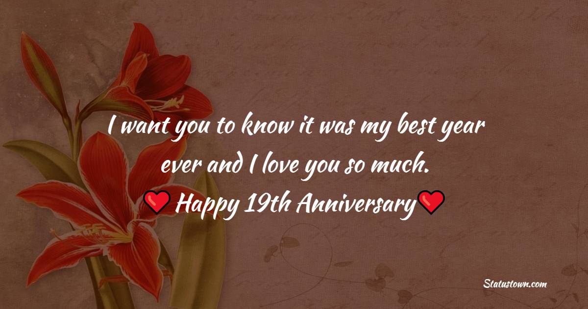 Amazing 19th Anniversary Wishes