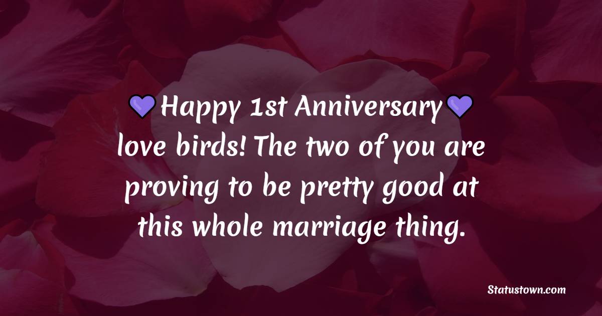 Lovely 1st Anniversary Wishes