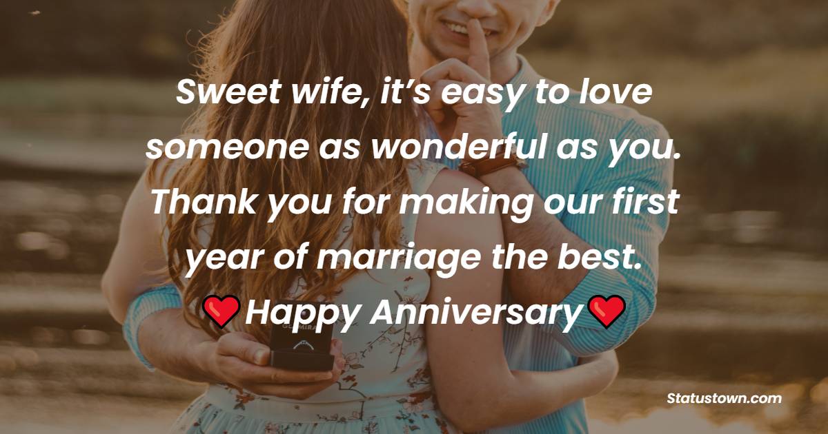 Best 1st Anniversary Wishes for Wife