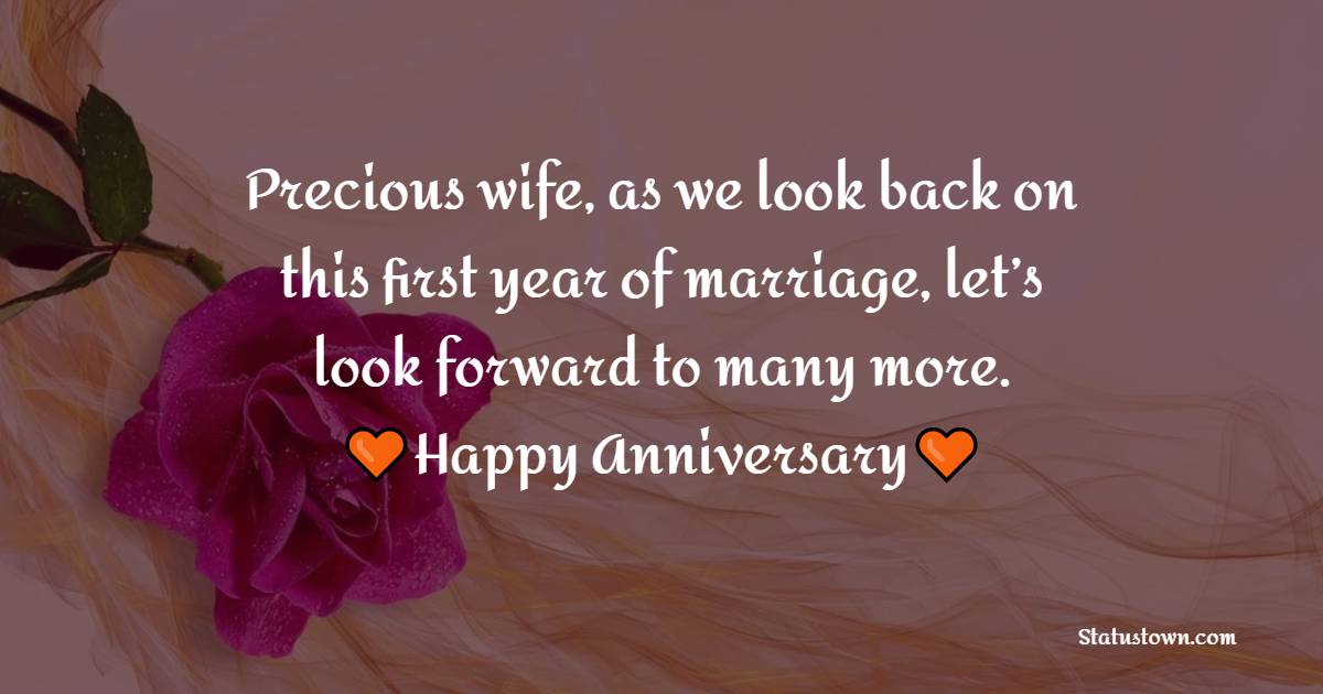 Short 1st Anniversary Wishes for Wife