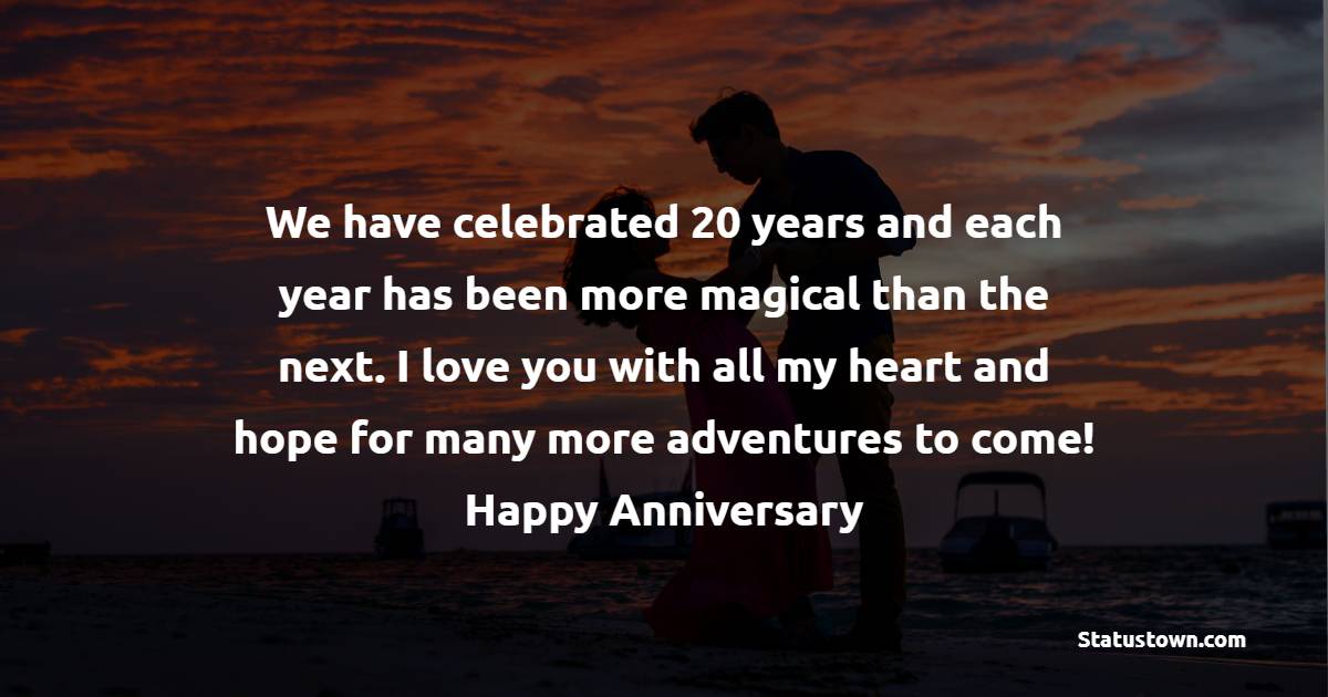 20th Anniversary Wishes for Husband