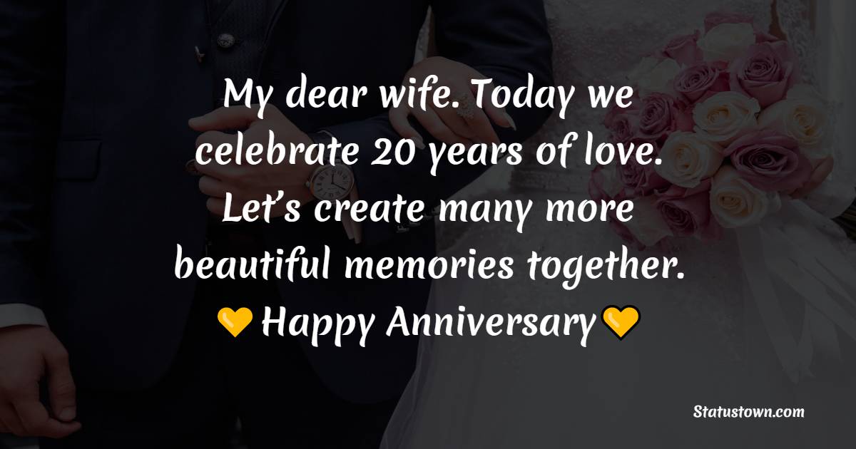 20th Anniversary Wishes for Wife