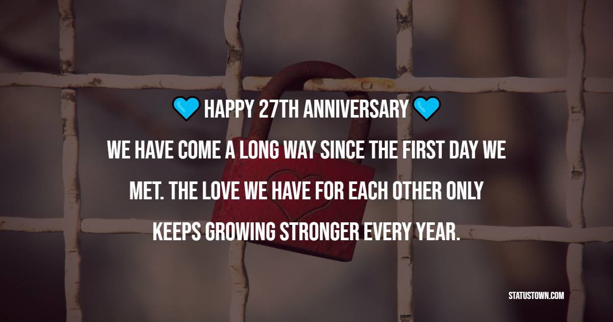 27th Anniversary Wishes