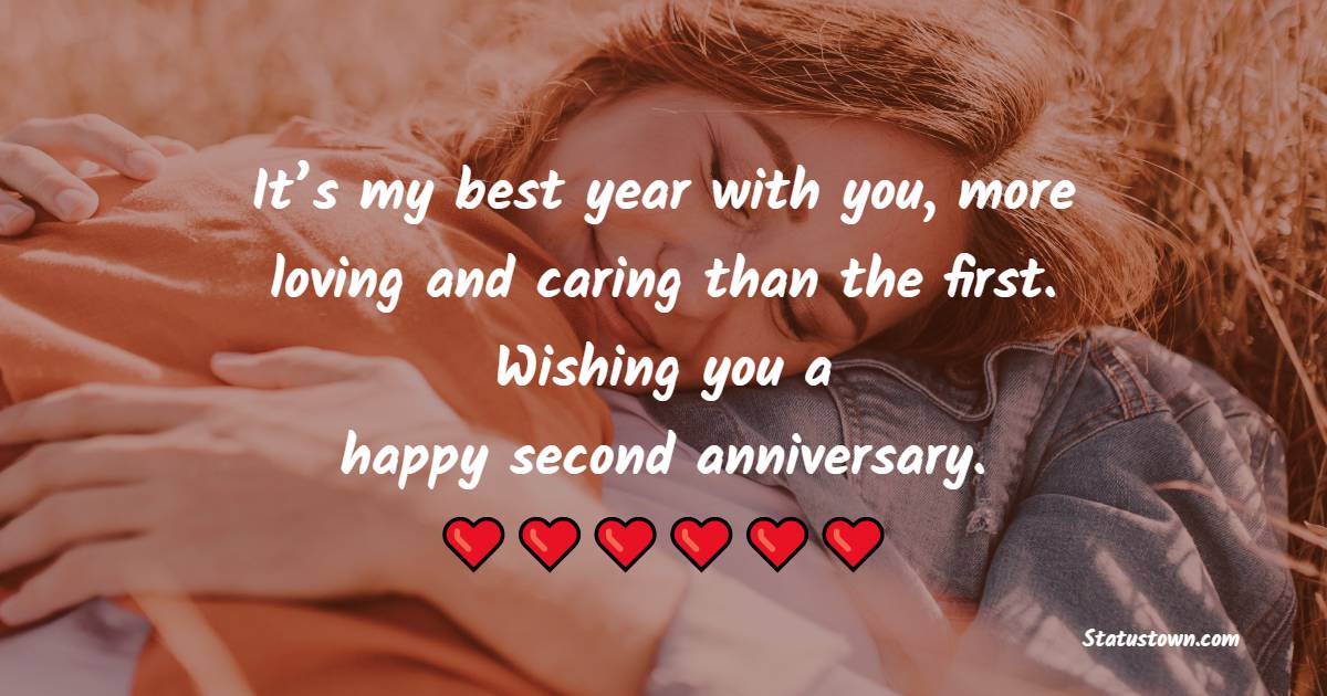 Short 2nd Anniversary Wishes for Husband