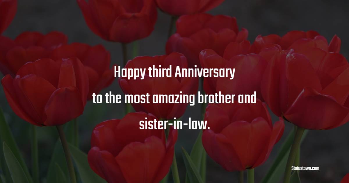 latest 3rd Anniversary Wishes for Brother