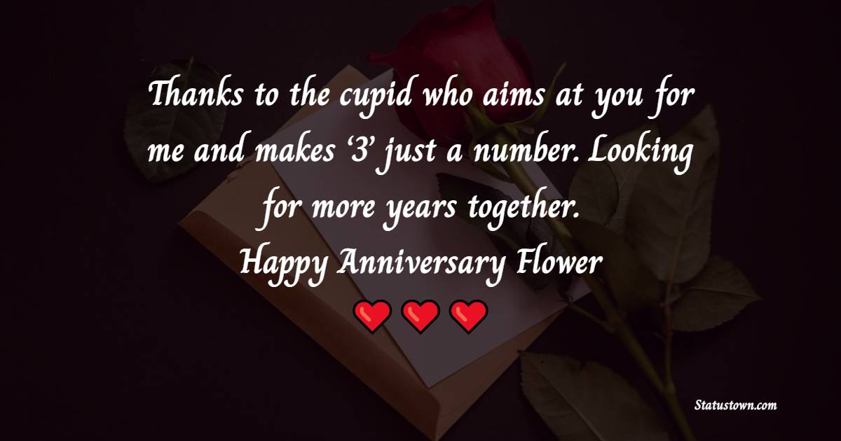 Nice 3rd Relationship Anniversary Wishes for Girlfriend