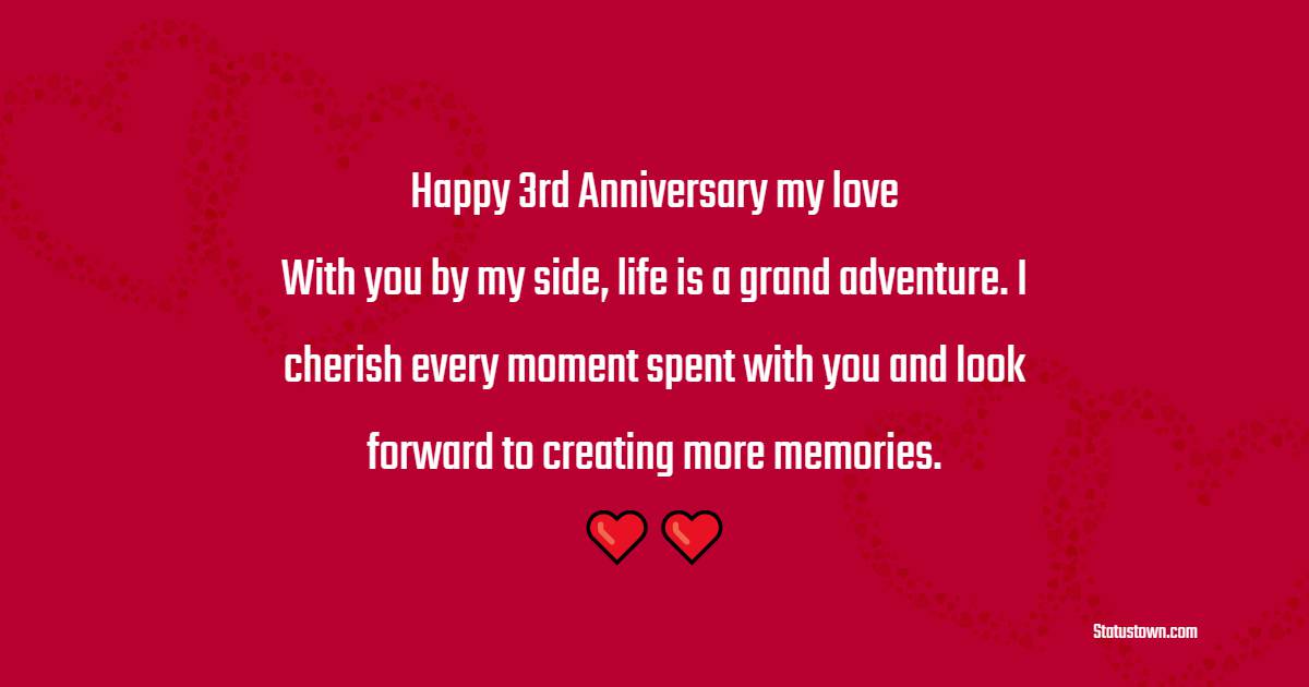 Sweet 3rd Relationship Anniversary Wishes for Girlfriend