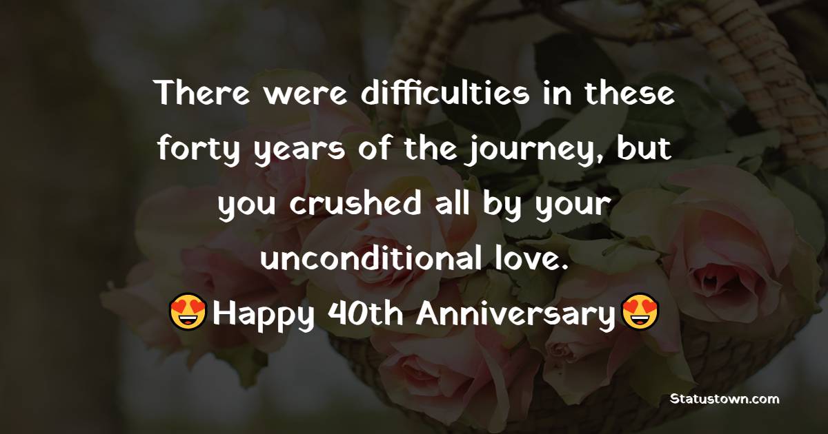 40th Anniversary Wishes