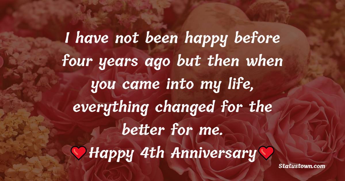 4th Anniversary wishes for Husband
