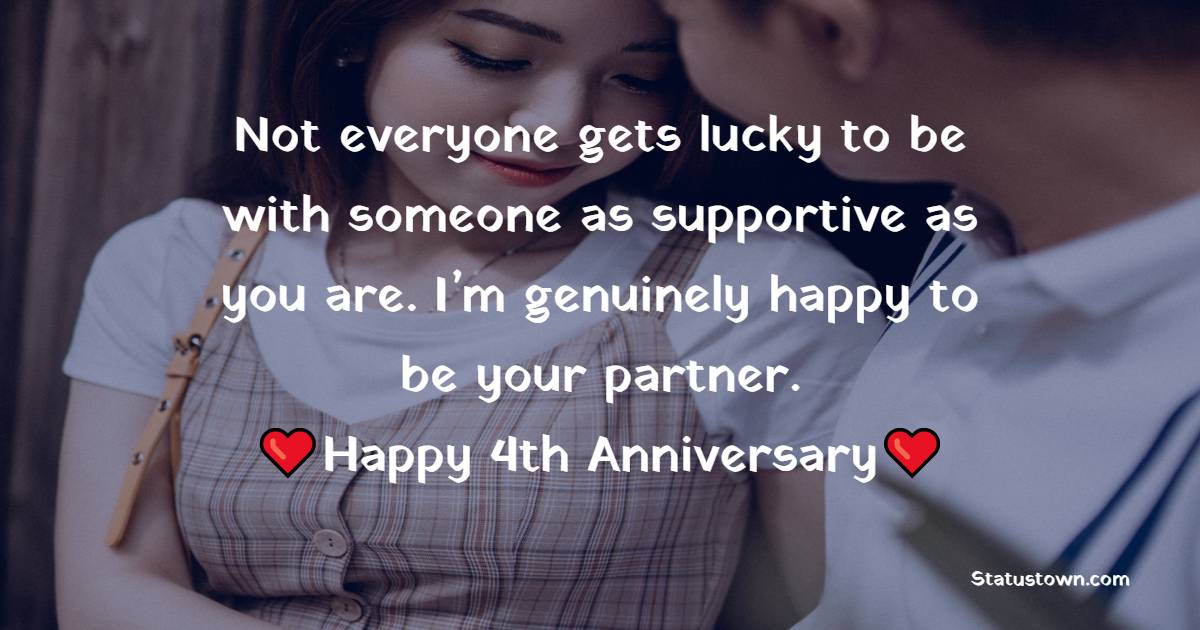 Best 4th Anniversary wishes for wife