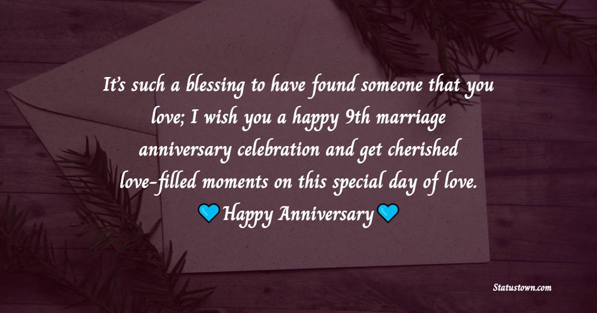 Simple 9th Anniversary Wishes