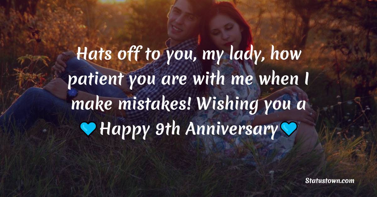 Lovely 9th Anniversary Wishes