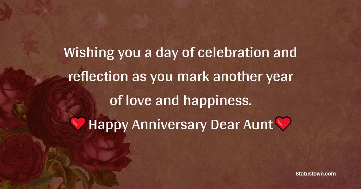 Simple Advance Anniversary wishes for Aunty