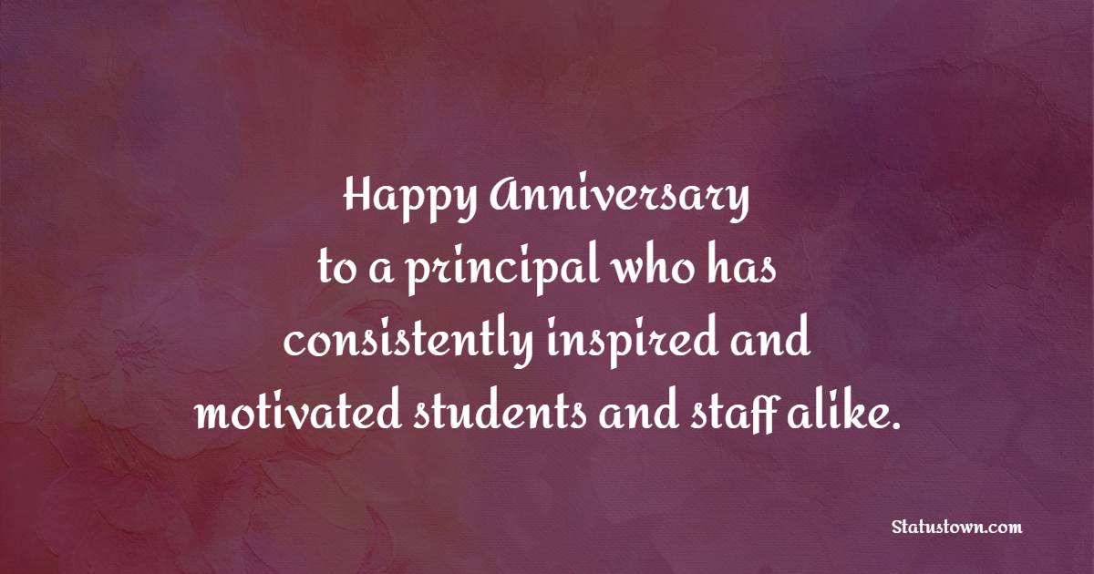 Simple Anniversary Wishes for Principal