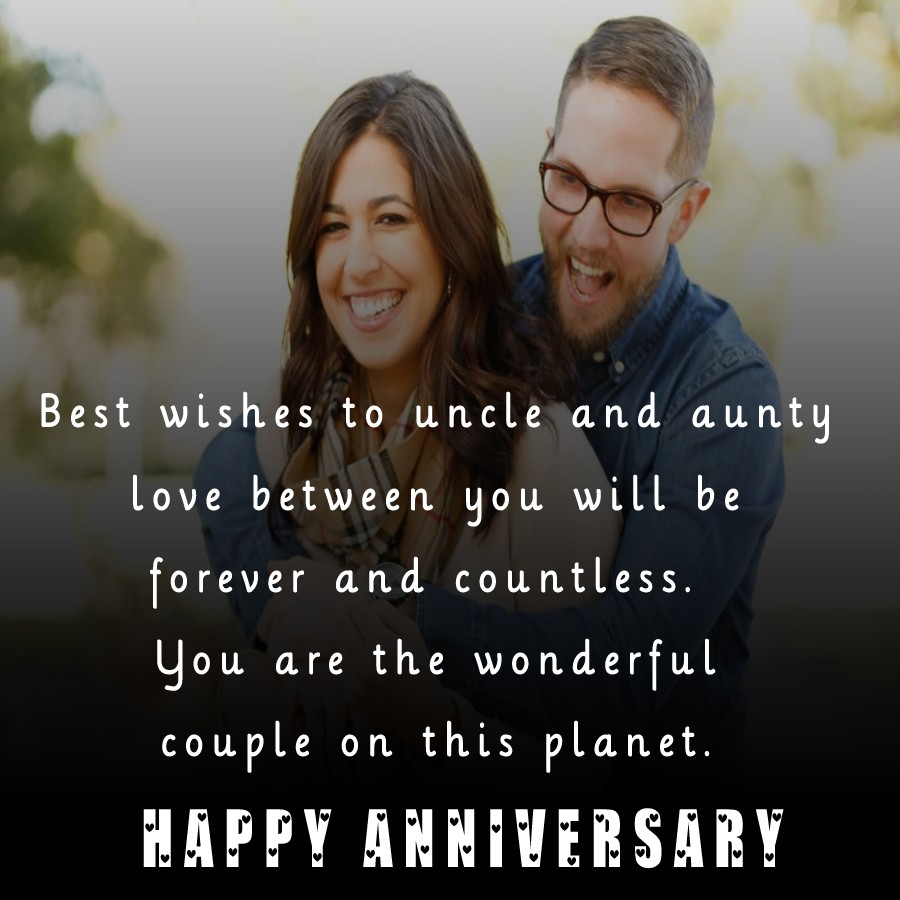 Short Anniversary Wishes for Uncle and Aunty