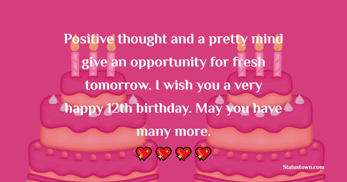 Heart Touching 12th Birthday Wishes