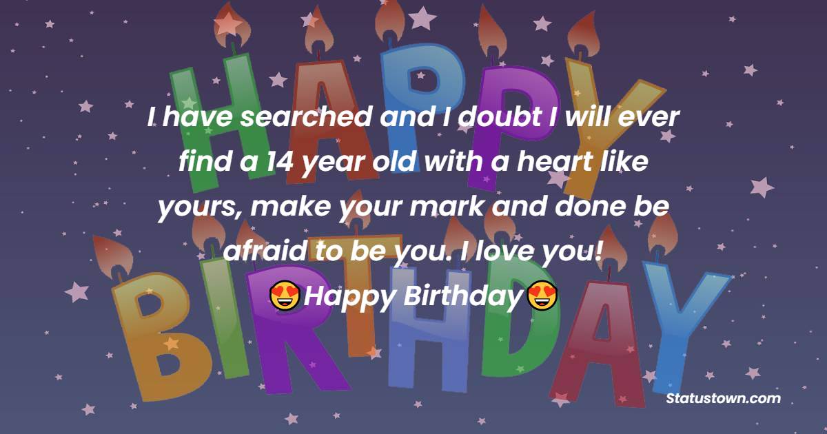 latest 14th Birthday Wishes