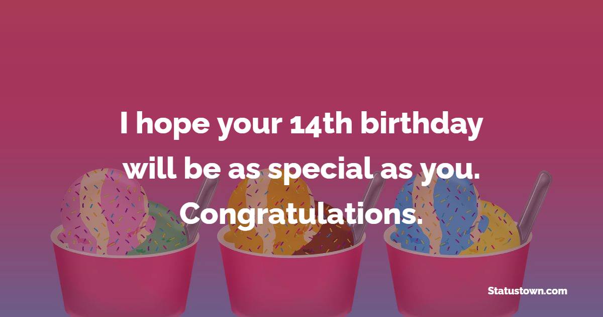 14th Birthday Wishes