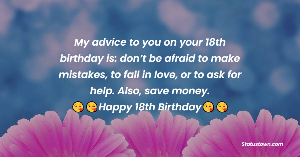 Simple 18th Birthday Wishes 