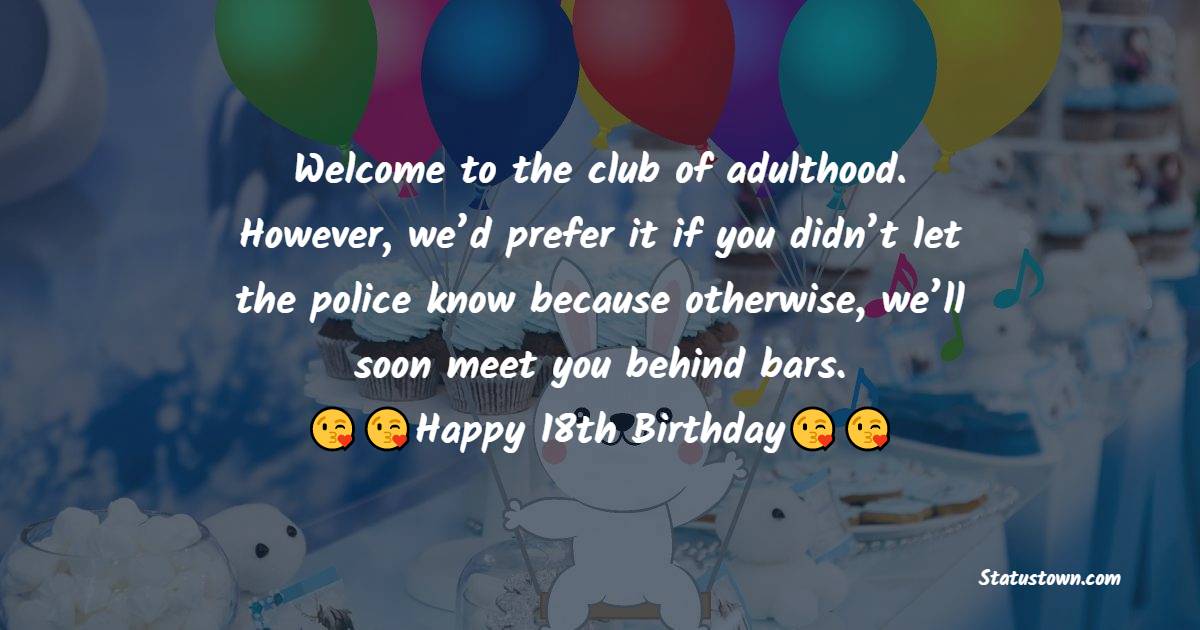 Simple 18th Birthday Wishes 