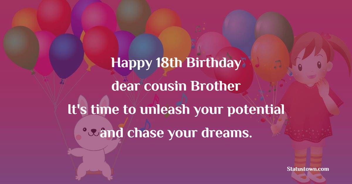 18th Birthday Wishes for Cousin Brother