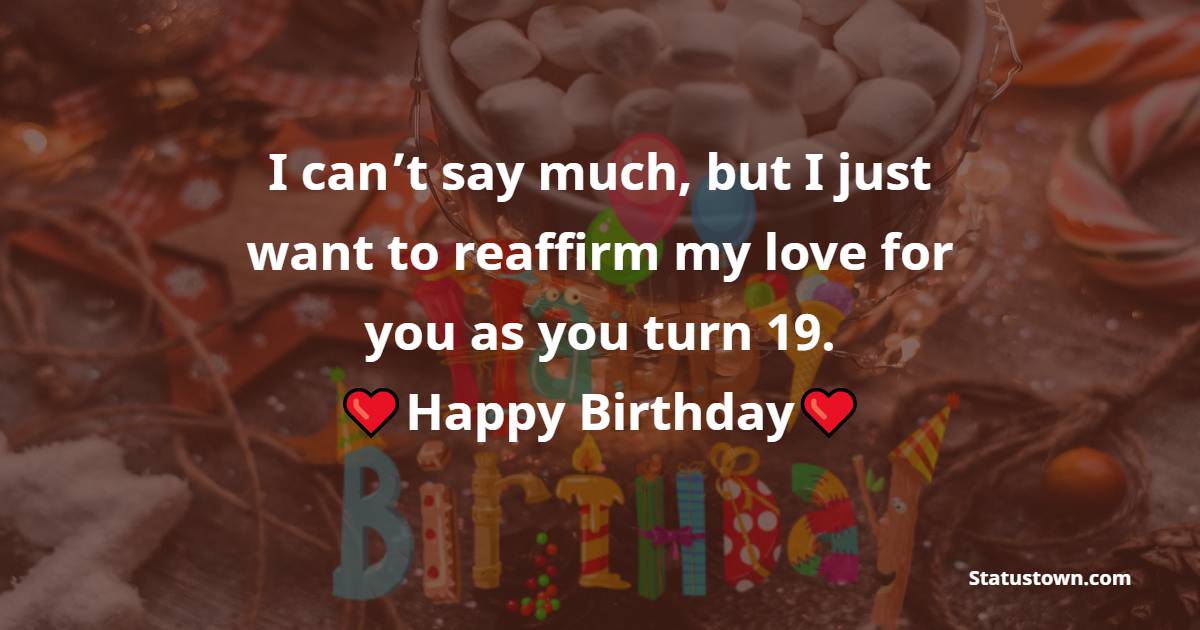 Simple 19th Birthday Wishes