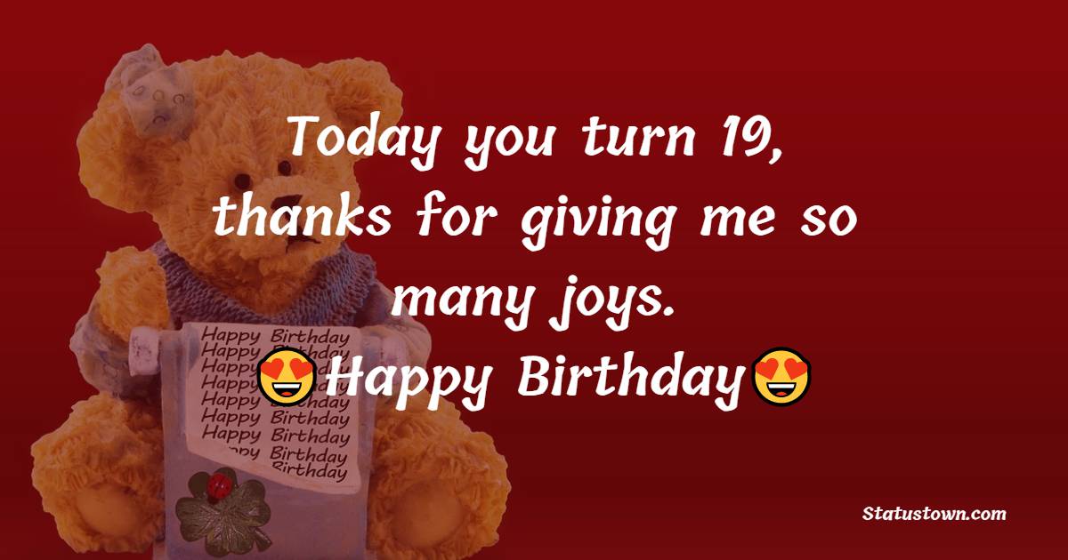 Simple 19th Birthday Wishes