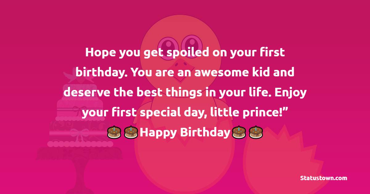 Simple 1st Birthday Wishes 