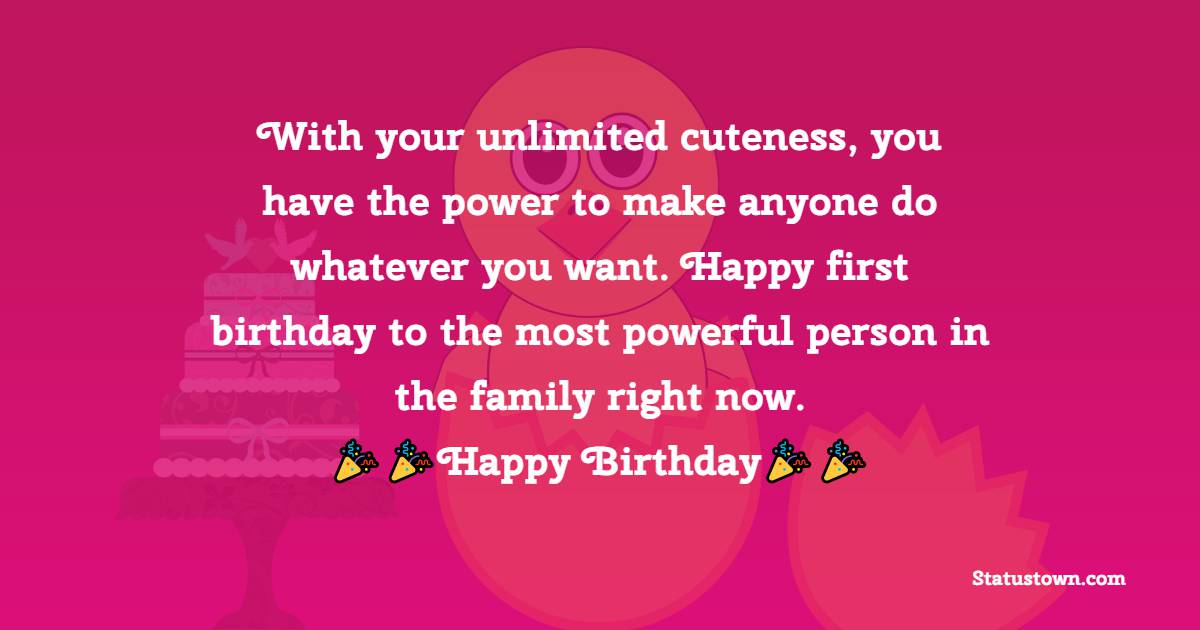 Best 1st Birthday Wishes 