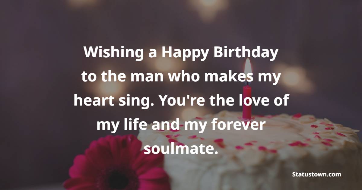 Deep 2 Line Birthday Wishes for Husband
