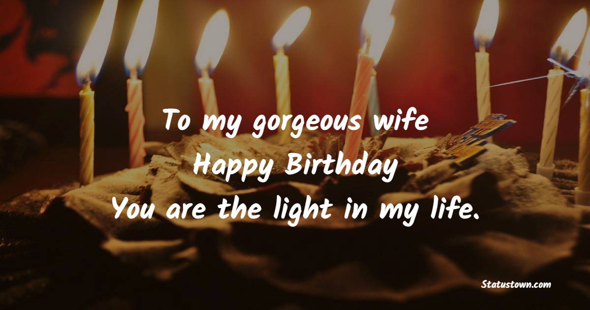 Touching 2 Line Birthday Wishes for Wife
