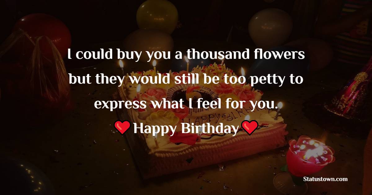 Beautiful 2 Line Birthday wishes for Girlfriend