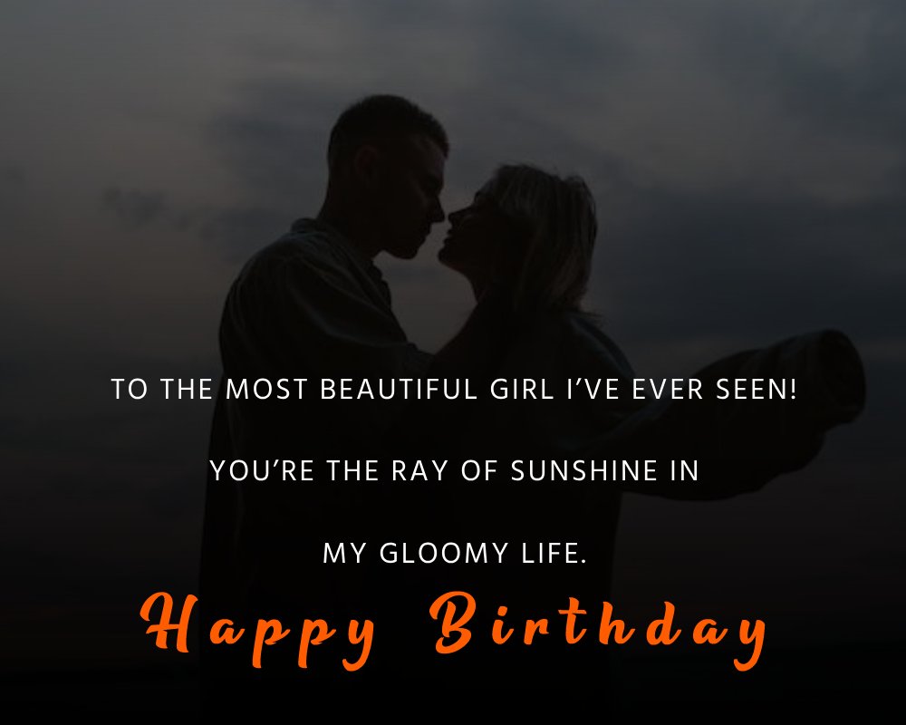 2 Line Birthday wishes for Girlfriend