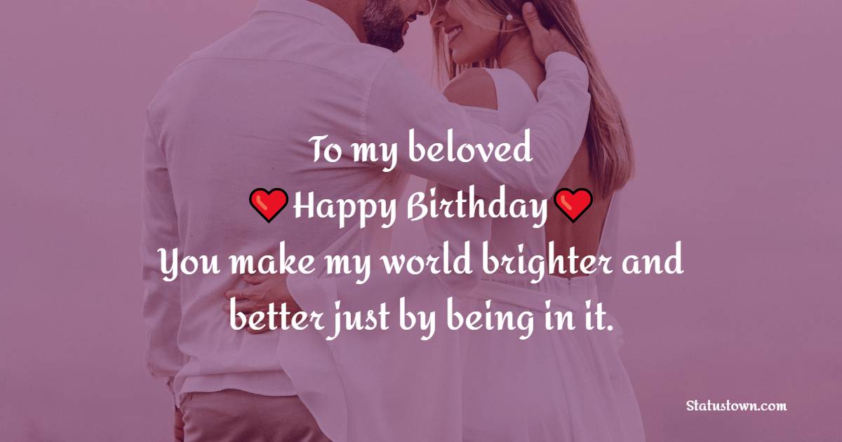 Short 2 Line Romantic Birthday Wishes