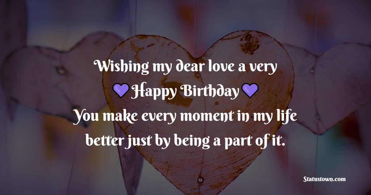 Lovely 2 Line Romantic Birthday Wishes