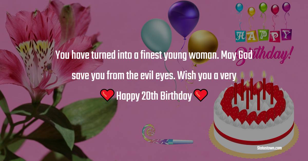 Heart Touching 20th Birthday Wishes