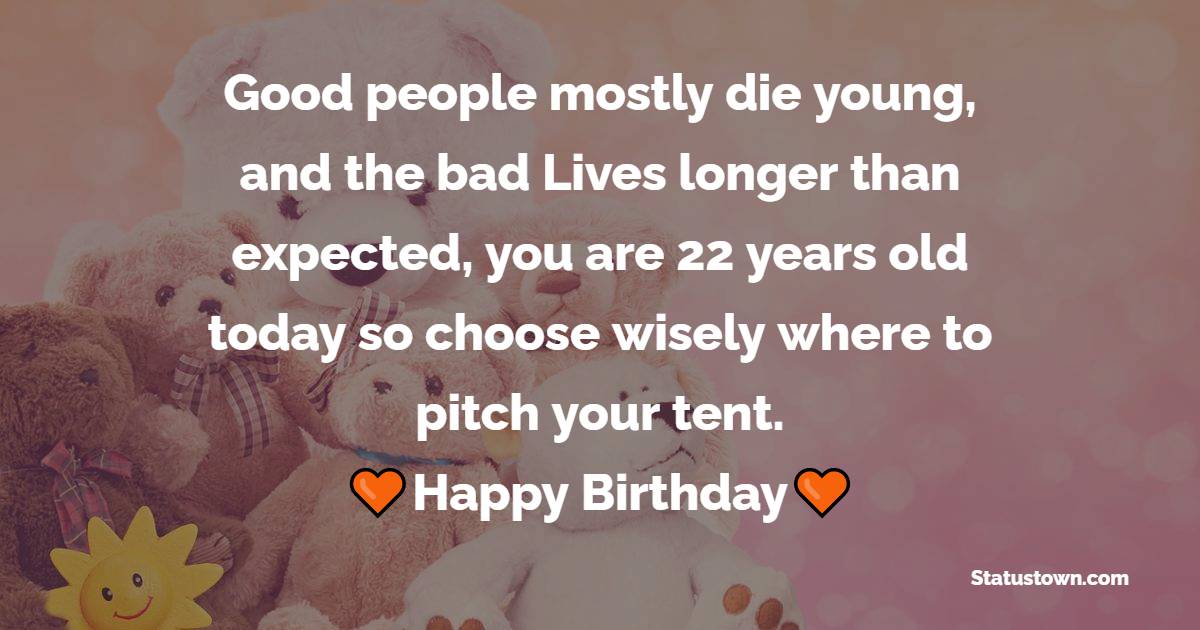 22nd Birthday Wishes