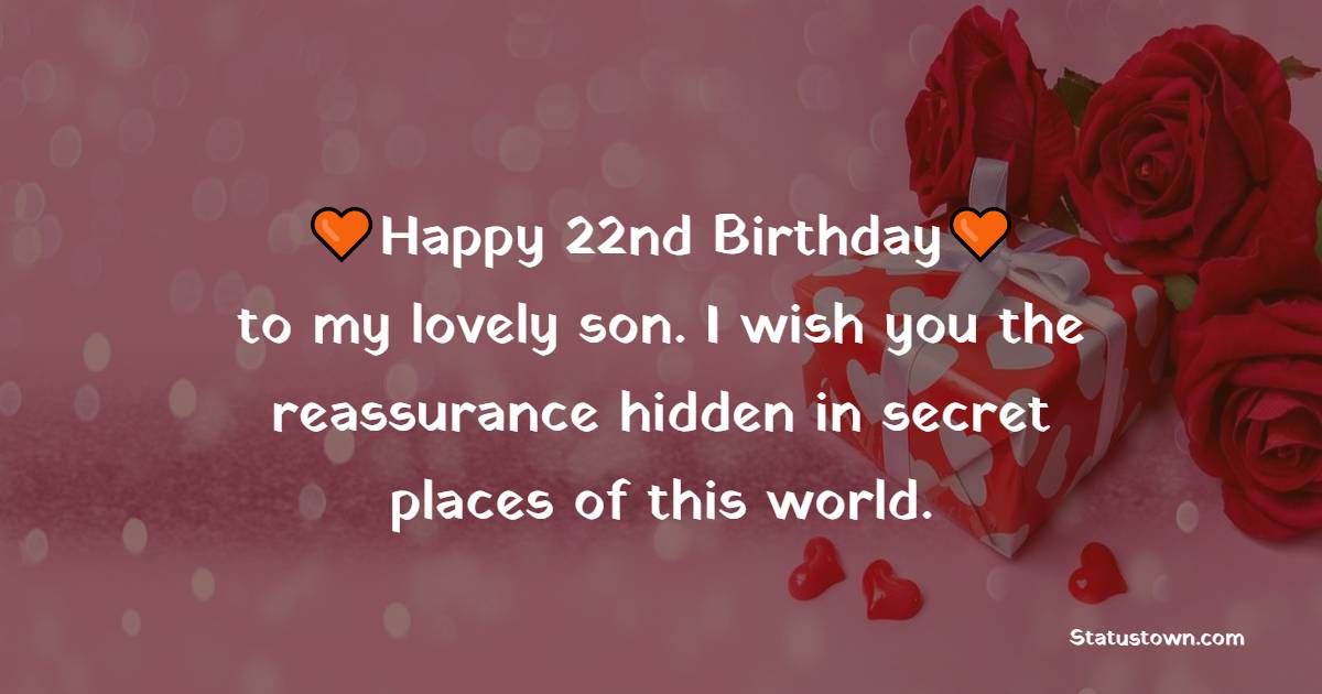 Simple 22nd Birthday Wishes for Son