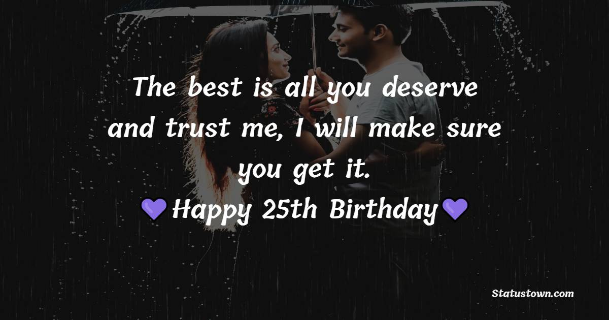 25th Birthday Text for Girlfriend