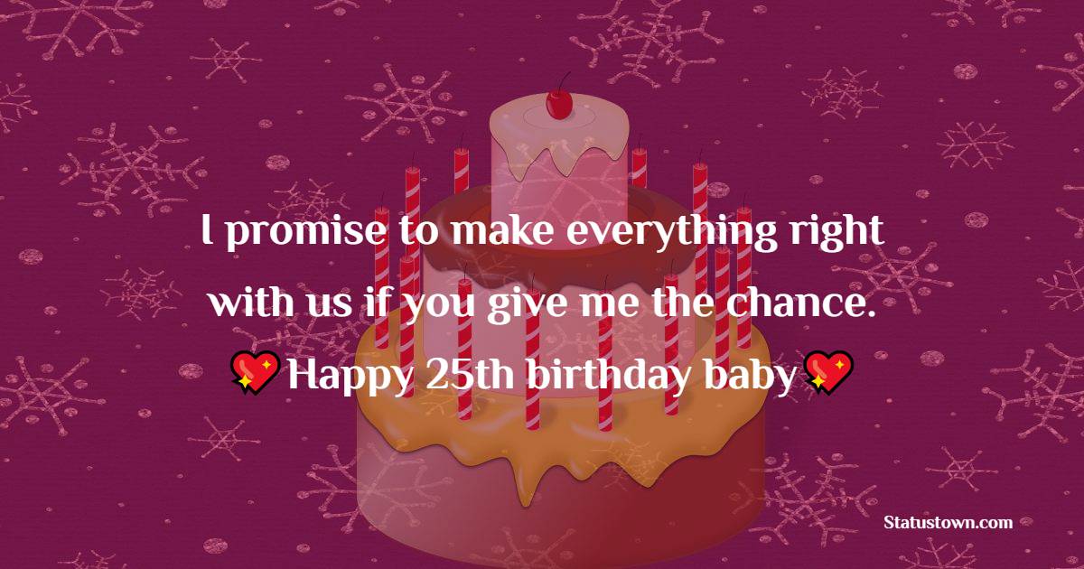 Unique 25th Birthday Wishes for Girlfriend