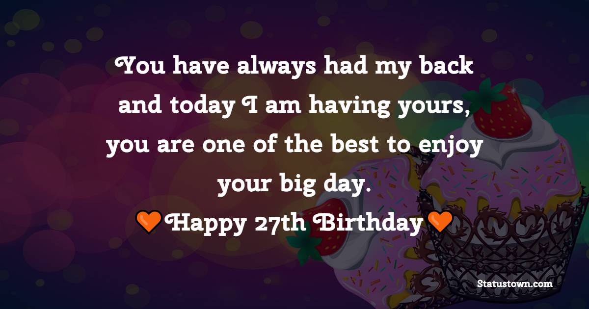 Short 27th Birthday Wishes