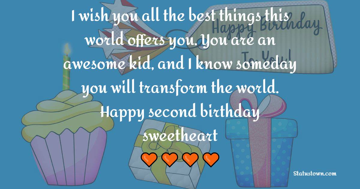 2nd Birthday Text for Baby Boy