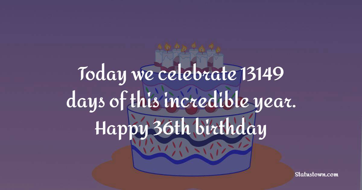 36th Birthday Wishes
