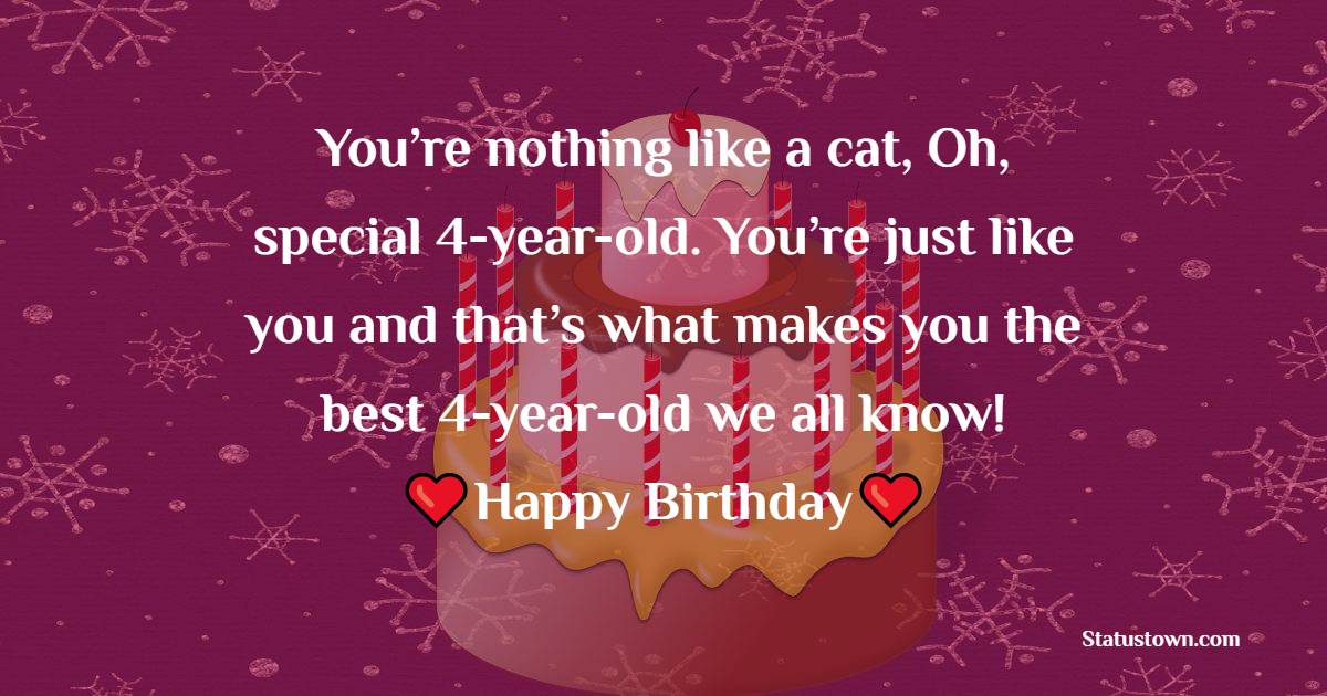 Nice 4th Birthday Wishes